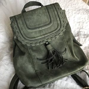 Olive Green Mini Backpack